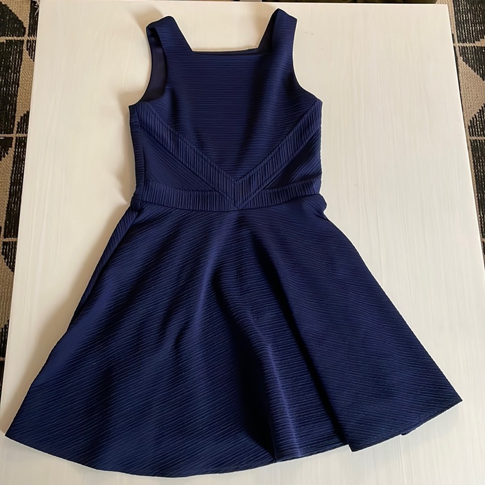 Sally Miller navy girls party dress size large.